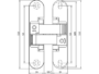 Cerniera Invisibile Istar AN150 3D Porta a Filo mm.110x24x21h Portata kg.40 varie finiture | Anselmi - immagine 7